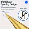 Step Drill Bit, 4-32Mm Coated High-Speed Steel Hole Cutter, Versatile Hex Shank for Metal, Wood, Plastic, And Professional Drilling Equipment