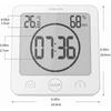 LCD Numrique Horloge De Douche, Horloge De Salle De Bains Impermable Douche Horloge Minuterie Temprature Humidit Mur Douche Horloge Cuisine Minuteur (