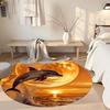 Dolphin Round Floor Mat Perfect for Entryway Living Rooms Playrooms Kitchen Antislip Round Carpet Decorate Offices Perfect Gift for Women Men