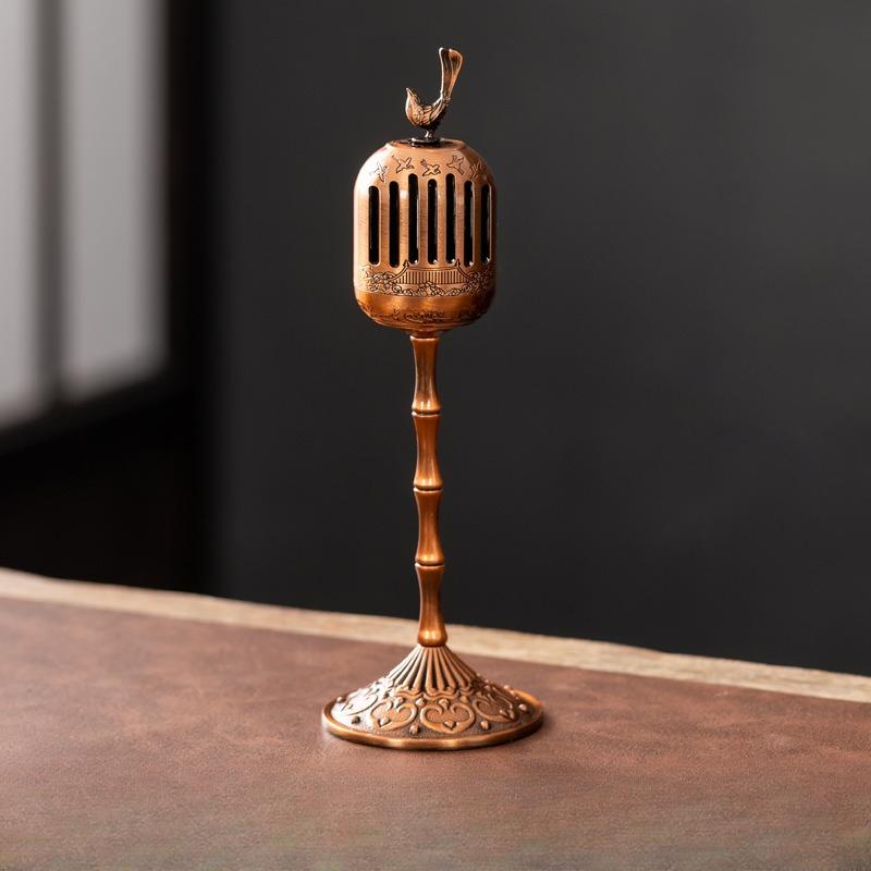 Matel Magpie Hollow Lamp Сандаловое дерево Ароматизатор Курительная кадильница для благовоний Подставка для чайного домика Украшения для кабинета Домашний декор