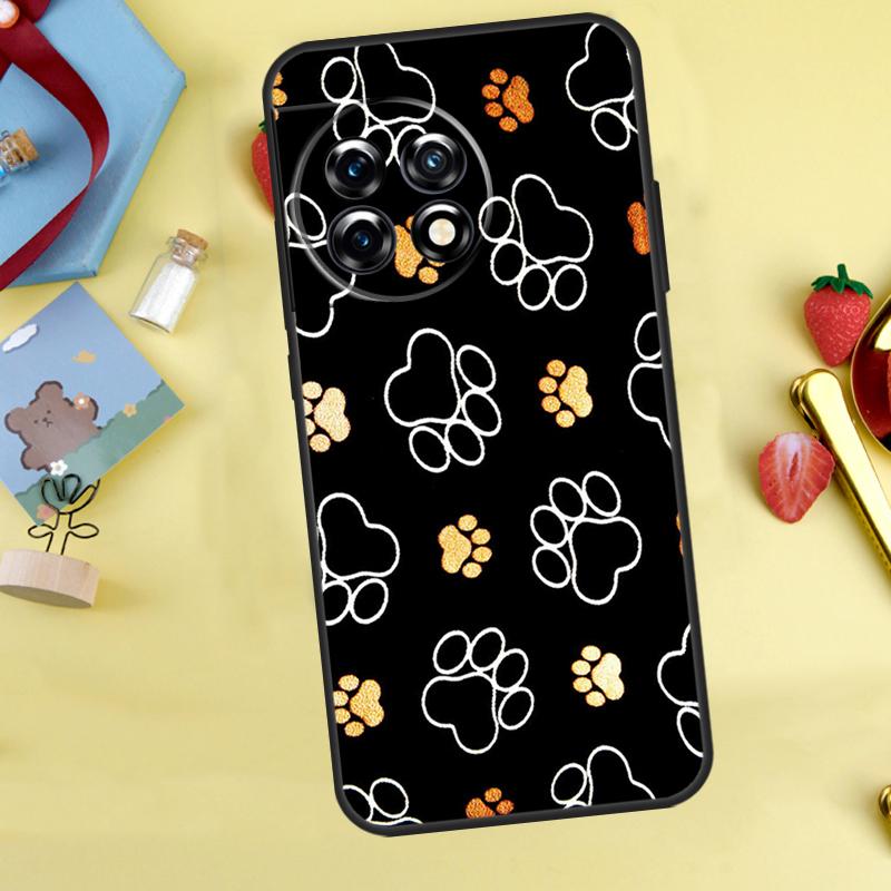 Dog Friends Cat Pet Paws Cover For OnePlus 13 13R 12 12R 11 10 Pro 8T 10T OnePlus Nord 4 CE 2 3 Lite N10 N20 N30 Case