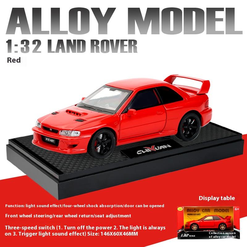 Модель автомобиля Subaru Impreza Sti в масштабе 1/32, спортивный автомобиль, имитация автомобиля, модель из сплава, детская игрушечная машинка, коллекционные украшения для мальчика