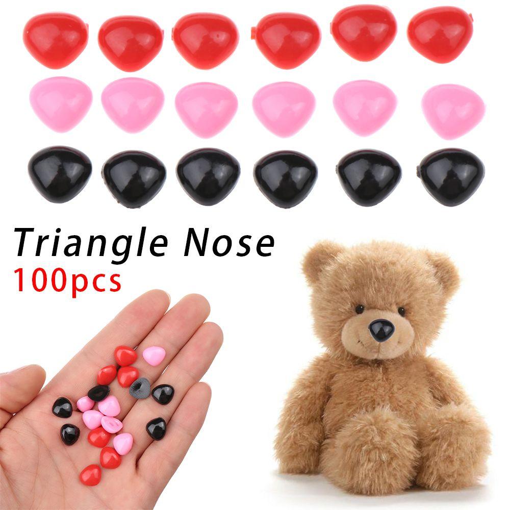 100pcs New Bear Buttons DIY Tool Dolls Accessories Triangle Nose Noses Safety Parts