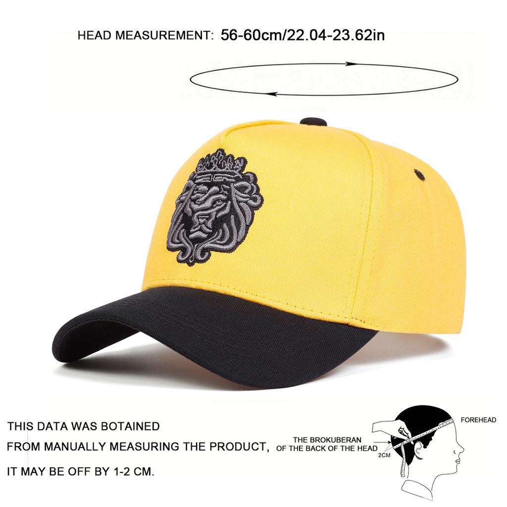 Unisex Crown Lion Embroidery Hip Hop Caps Outdoor Sport Men Baseball Cap Adjustable Cotton Golf Hat Trucker Hats