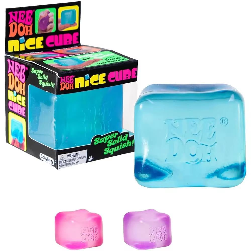2026 Nee Doh Nice Cube Супер-прочный Сквиш Прозрачный Кубик Формы Сжимаемая Игрушка для Снятия Стресса Мягкая Игрушка-непоседа для СДВГ