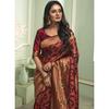 Banarasi Soft Silk Saree .Blouse (Need To Be Stitched As Per Size And Fit)