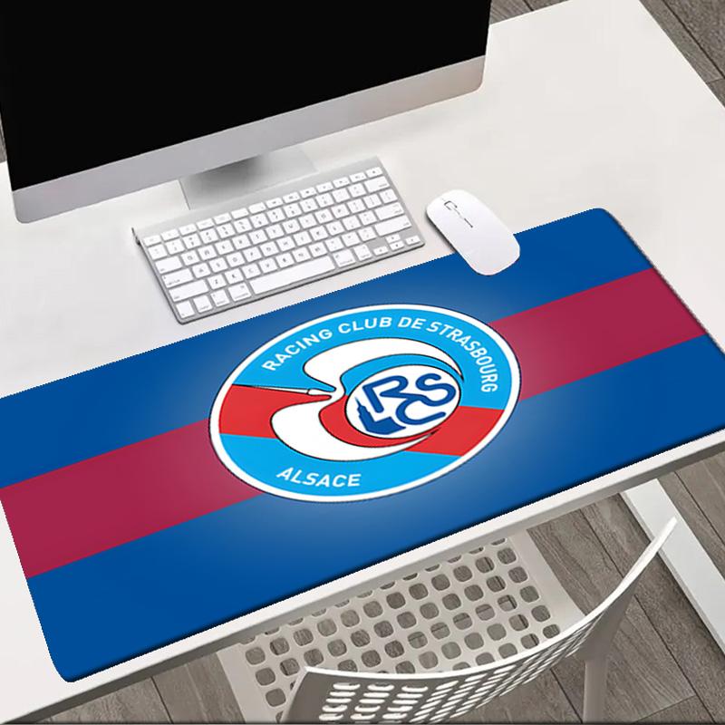 Racing Club Strasbourg Crest Mouse pad Office Desk Mat, Gaming Mouse Pad Mousepad, keyboard pad,Heavy-Duty Non-Slip Rubber Backing, Gift