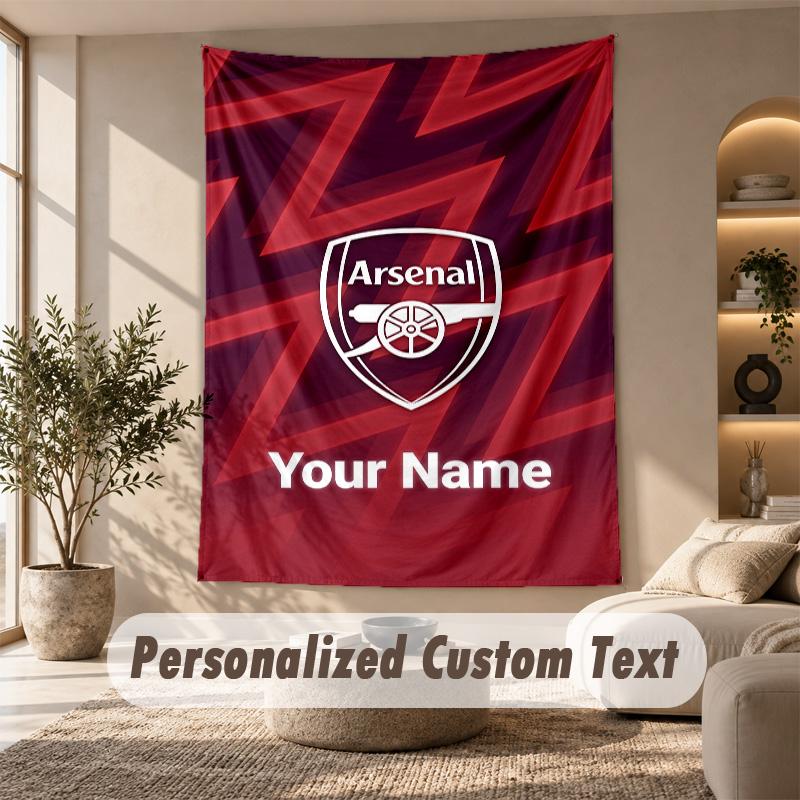 Tapestry Custom Name Text, Wall Hanging Tapestry Home Room DecorArsenal FC
