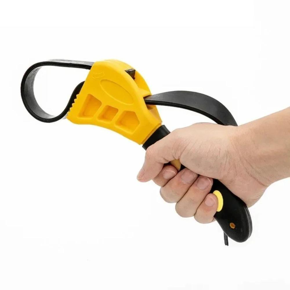 6inch Belt Wrench Oil Filter Puller Strap Spanner Chain Wrench Strap Opener, Adjustable Disassembly Tool