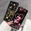 For Samsung A17 A16 A15 A14 A13 A12 M16 M14 M13 M12 M10 Pretty Butterfly Letter Clear TPU Phone Cover Lens Protection Anti Slip Shell For Samsung Case