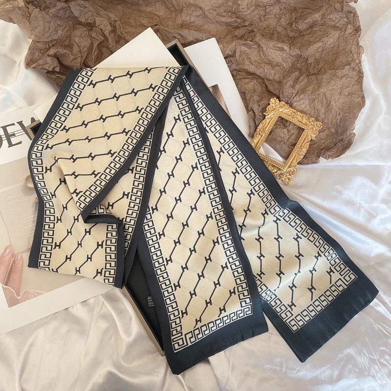 Women's Silk Floral Scarf: Lightweight, Long, and Ideal for Spring & Autumn