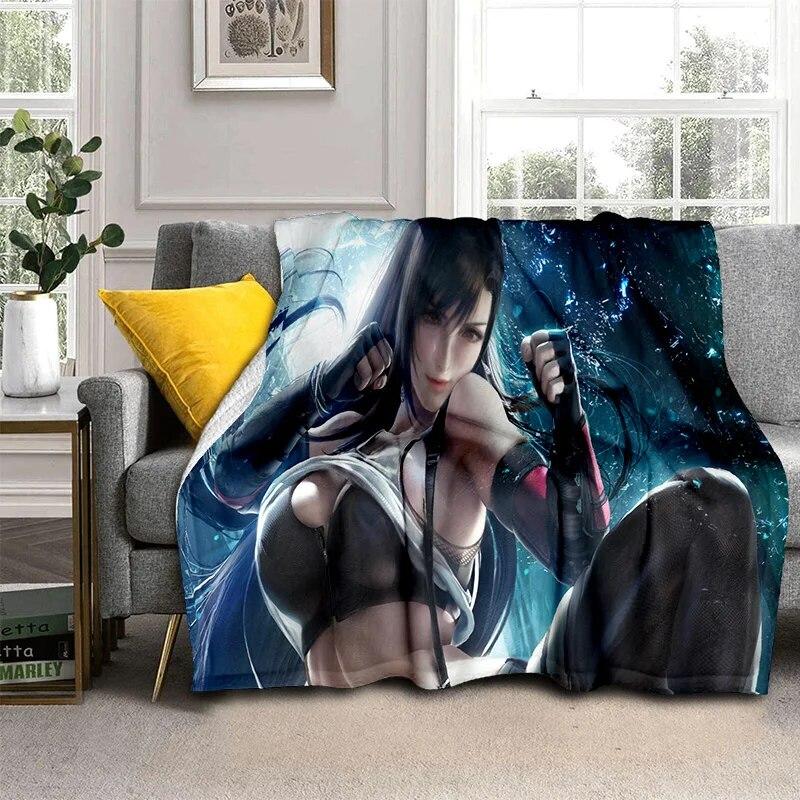 3D Tifa Aerith, сексуальное кружевное одеяло с героями мультфильмов для девочек, мягкое одеяло для дома, спальни, кровати, дивана, офисного покрытия для пикника, детское одеяло