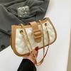 Fashion Chain Bag for Women's New High Value Fashion Pattern Single-shoulder Armpit Bag Crossbody Small Square Bag