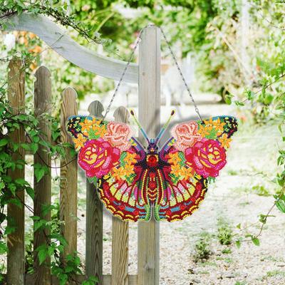 Бабочки Цветы Птицы Форма 5D Алмазная картина Набор с Брелок DIY Рождественская тематика