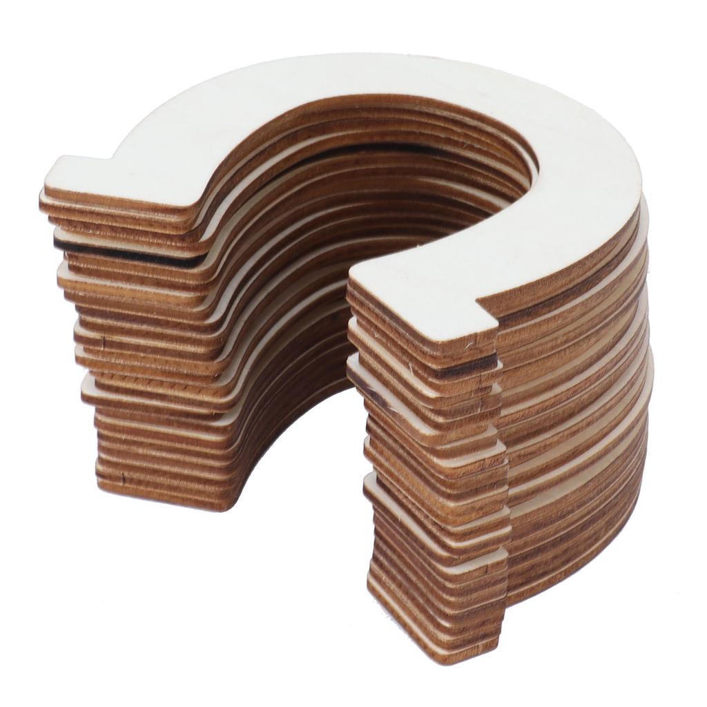 24 шт. DIY деревянные срезы в форме подковы незаконченные вырезы кулон ручная работа украшение