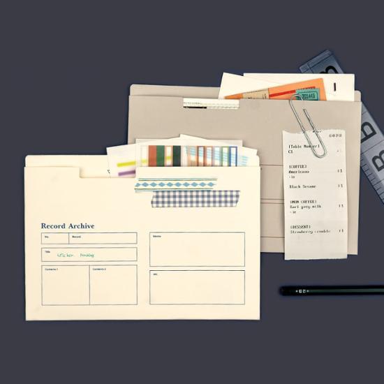 Держатель для архивной бумаги LucaLab Record Archive, популярная фраза в Корее.