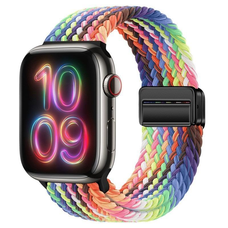 Applewatch11 Магнитный ремешок из нейлоновой оплетки Apple iwatch10987UltraSE Ремешок для часов