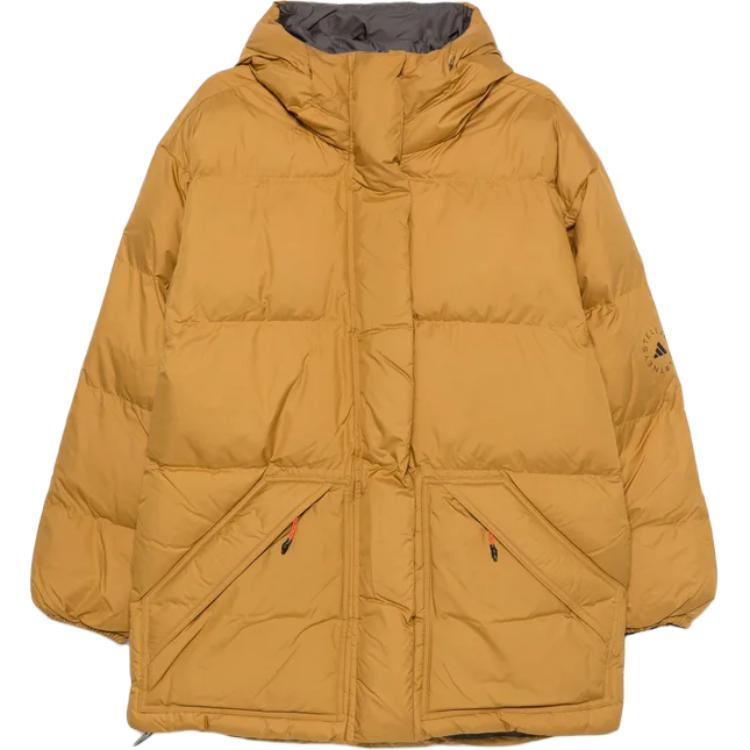 Adidas X Stella McCartney Collaboration Удобная модная толстая двусторонняя куртка Женские куртки Серые IW9845