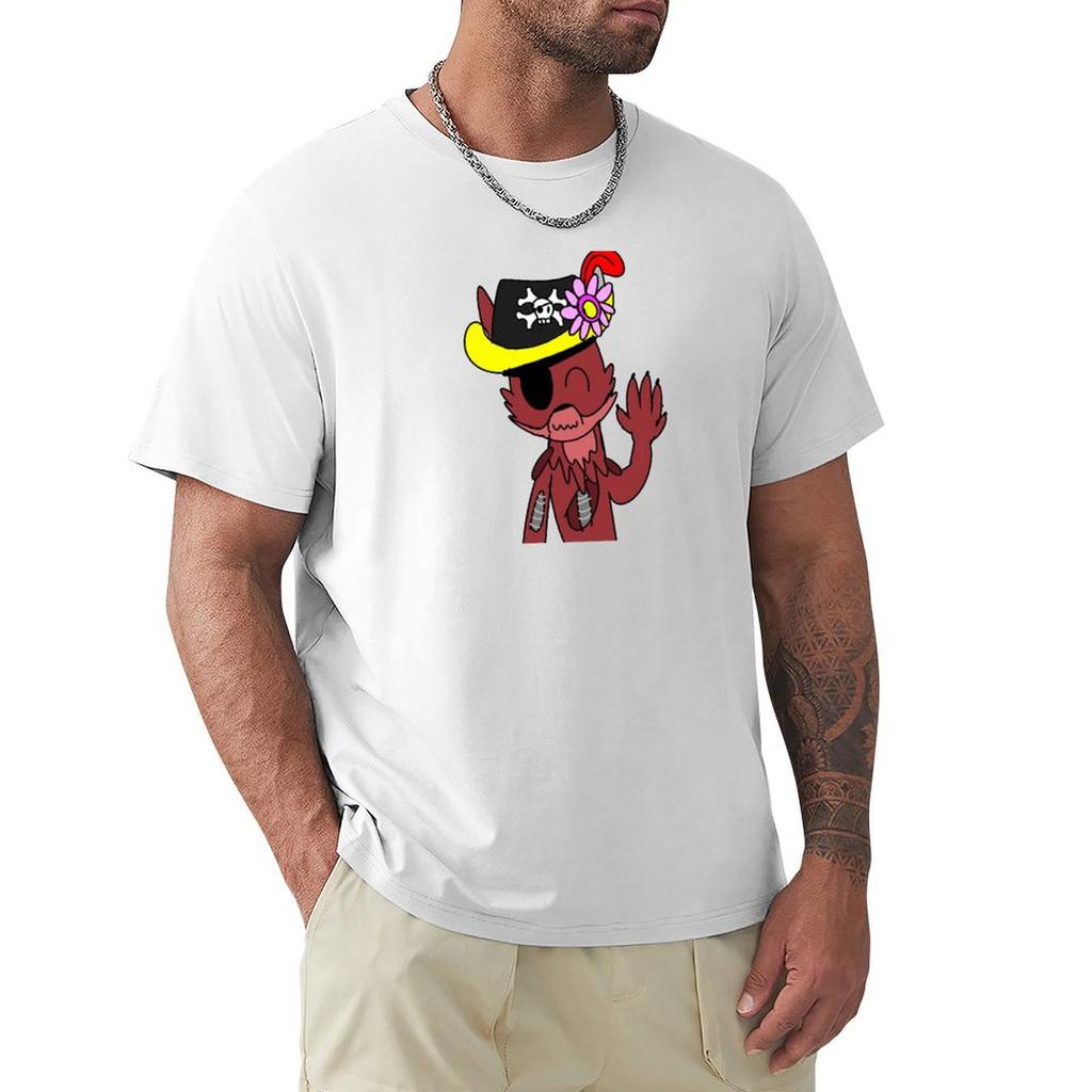 Foxy wearing a pirate hat TShirt Soft Stretch Short Sleeve Top
