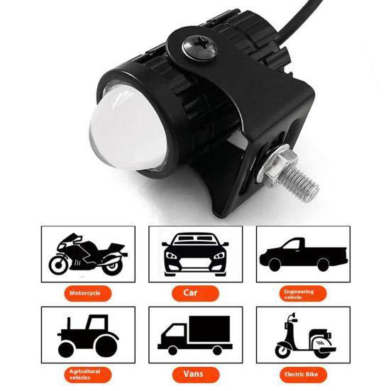 2Pcs Motorcycle Headlight Waterproof Led Spotlights Multi-Mode Switch Led Driving Fog Lights