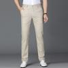 Мужские летние легкие прямые повседневные брюки из тенселя и льна 2024