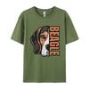 Beagle HalfFace Tshirt Gift TShirt Youthful T Shirts For Unisex Cotton Tops Tees Street Cheap Pop Art