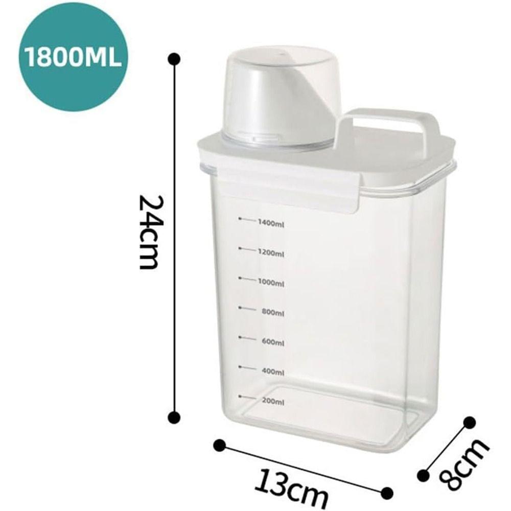 Plastic Washing Powder Dispenser Airtight Laundry Detergent Storage Box Laundry Room Accessories
