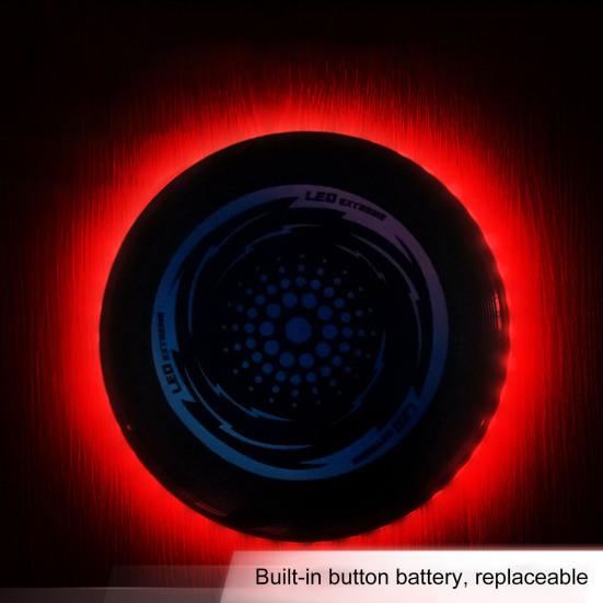 Kids Soft Flying Disc Toy Light-up Throwing Disc Game Outdoor Garden Lawn LED Flying Saucer Parent-child Family Game Boys Girls Gift