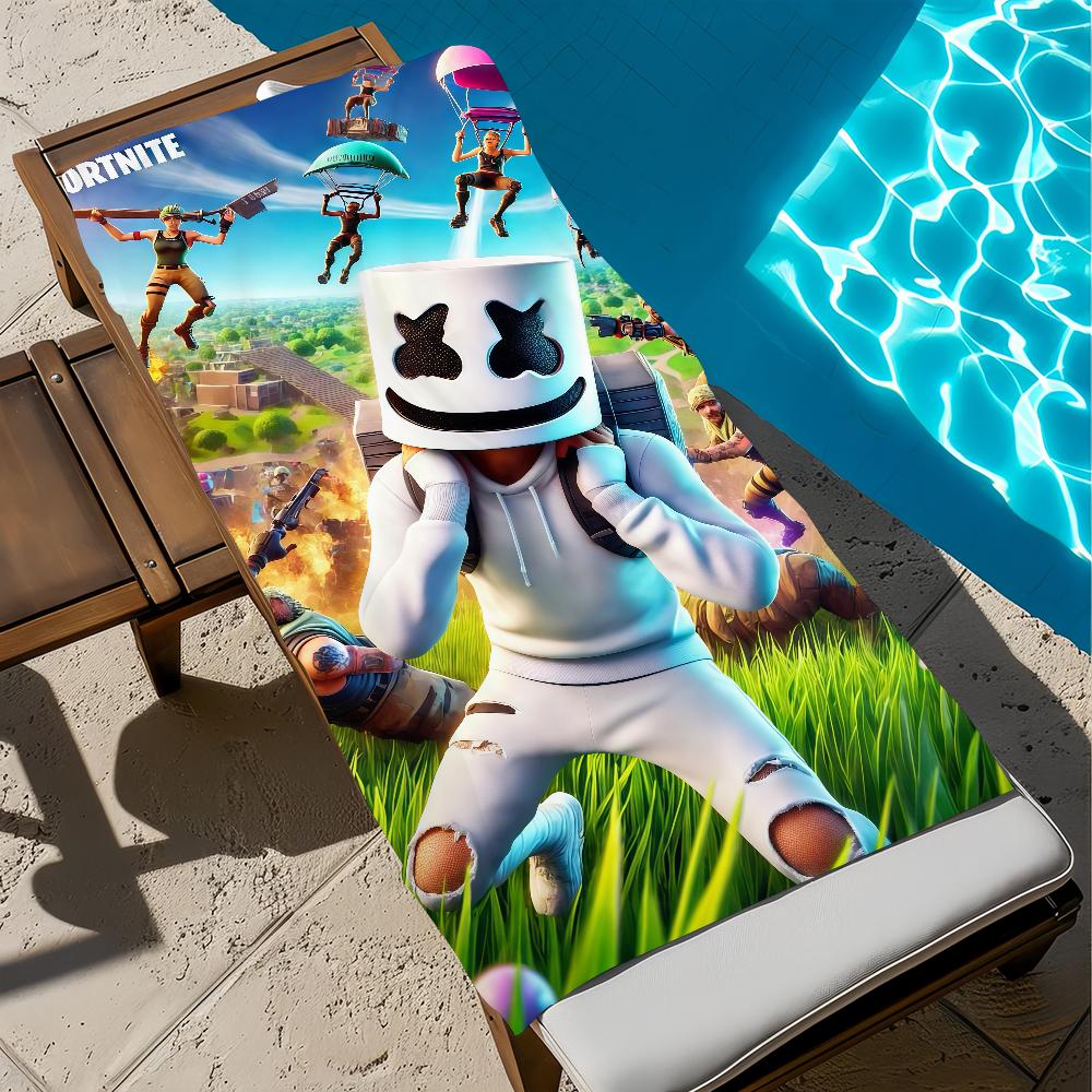 F-FORTNITE LOGO CUTE Towel Large Quick-Drying Microfiber soft Beach Towel for Travel Fitness Sauna Bathing Camping