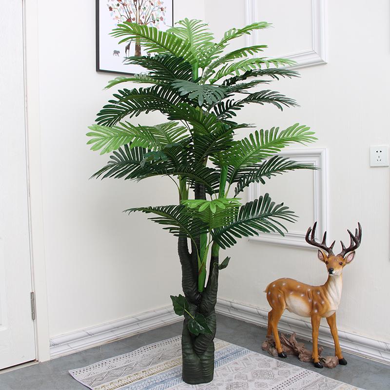 Большая искусственная пальма «Рыбий хвост» напольная | Комнатная искусственная зелень для декора гостиной
