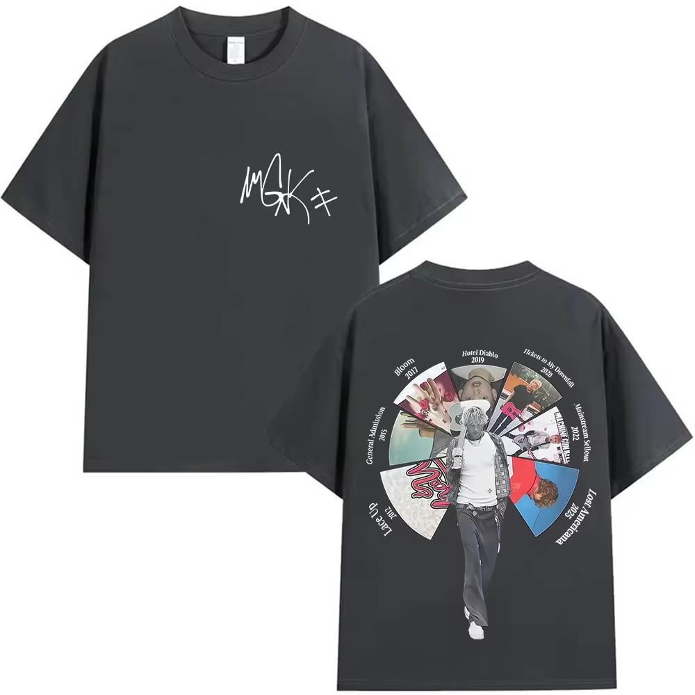 Rapper MGK Lost Americana Tour Album 2026 Cover T Shirts Men Women Machine Gun Kelly Tshirts Hip Hop Male pure Cotton Top