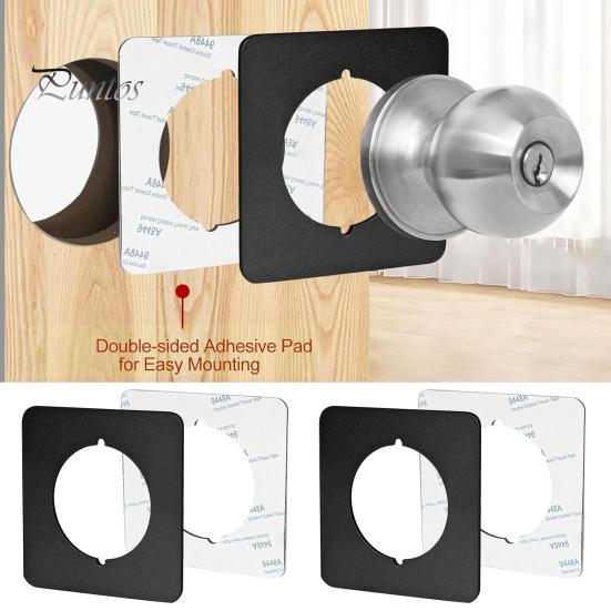 1/2Pcs Door Knob Plates Self Adhesive Scratch-Resistant Simple Installation Door Handle Cover Filler Fixing Repair Plates