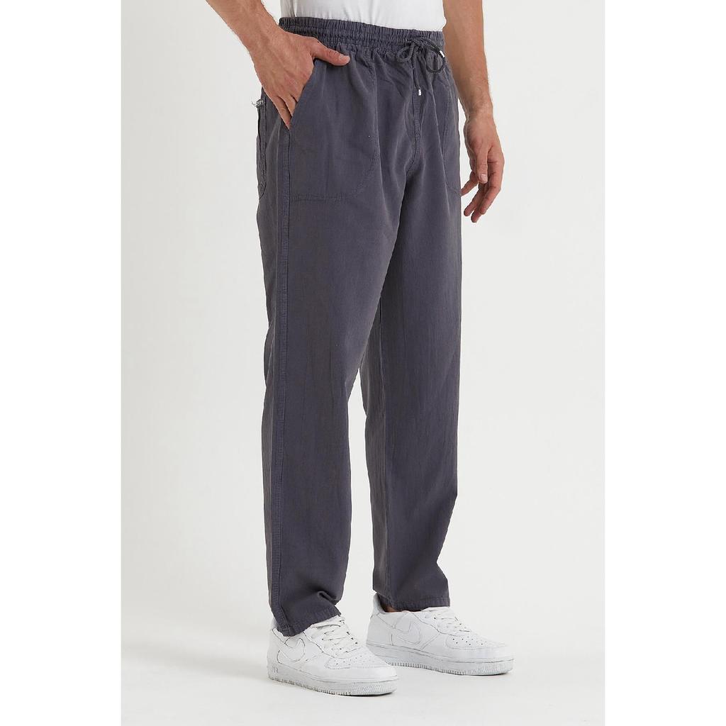 Черные мужские льняные брюки 1480