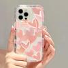 Love Heart Phone Case For iPhone 13 Case iPhone 14 15 Pro Max 11 12 16 XR XS X 7 8 Plus SE Cute Flower Shockproof Bumper Cover