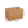 Household Storage Basket Imitation Rattan Woven Storage Box with Lid Clothes Sundries Rattan Basket Home Desktop Organizer Box