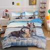 Husky Dog Bedding Set King Queen Size Funny Pet Puppy Duvet Cover For Kids Boys Girls Cute Animal 2/3pcs Polyester Quilt Cover