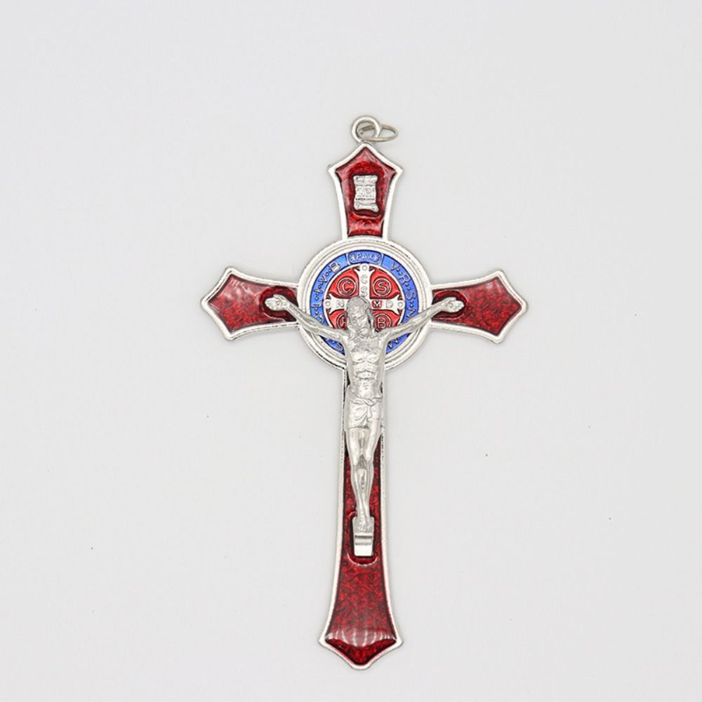 Catholic Saint Crucifix Pendant Prayer Vintage Religious Decoration  Home Office Decoration