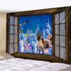 Christmas Decoration Tapestry Santa Claus Snow Scene Wall Hanging Hippie Fantasy Scene Background Cloth Bohemia Home Decoration