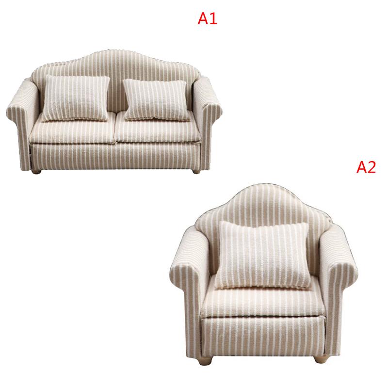 1:12 Мини Мебель Диван С Подушкой Для Кукольного Домика Дети Ролевые Игры Декор Сделай Сам