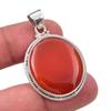 Natural Carnelian Gemstone Handmade 925 Sterling Silver Gift Pendant 1.50" F3l86