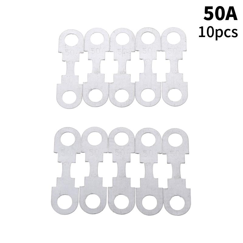 10 шт. 30A-150A 32VDC автомобильный плоский цинковый лист небольшой предохранитель лист для автомобильного предохранителя с круглым отверстием вставки предохранителя автозапчасти