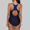 Charmleaks One Piece Women Sports Swimwear Sports Swimsuit Colorblock Swimwear Open Back Boyshort