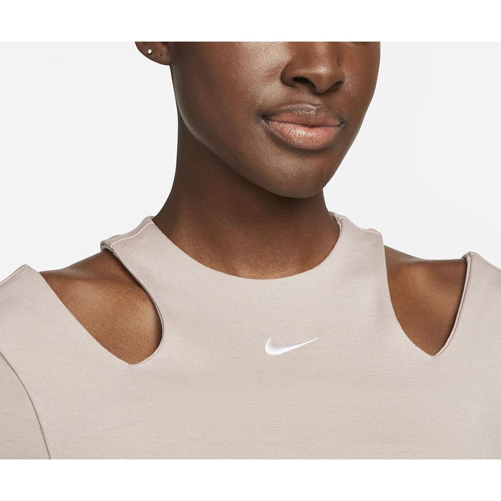 New Nike T Shirts Women's Taupe DV7963-272