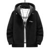 Men's Plus Size Thick Fleece Hooded Jacket - Extra Warm and Composite Design