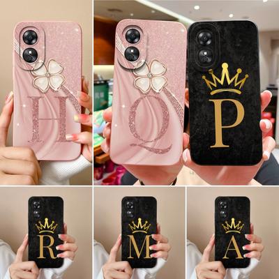 Модный чехол для телефона Lucky Letters для Oppo A17 A17K A16K A1 A3S AX5 A11K жидкий силикон, недавно модернизированный пылезащитный защитный чехол для корпуса Oppo
