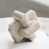 Wabi-sabi Style Abstract Geometric Ring Buckle Imitation Travertine Rough Art Ornaments Living Room Model Room Hotel B&B Decorations