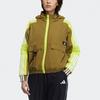 Adidas Warm Training Jacket With Packable Hood And Fleece Lining Women Outerwear Tan GP0623