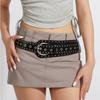 Stylish Studded PU Leather Belt For Young Trendsetters And Rock Enthusiasts Decorative Hip Hop Waist Band for Jeans