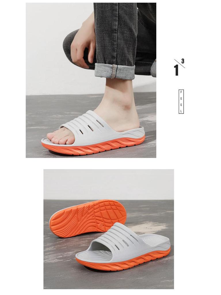 Plus Size Arch Support Two-Color Men's Non-Slip Thick Sole One-Strap Home Sandals