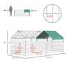 Steel Pet Enclosure with Doors, 220x103x103cm